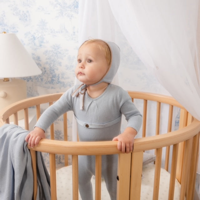 Romeo - Beau blue knit layette set