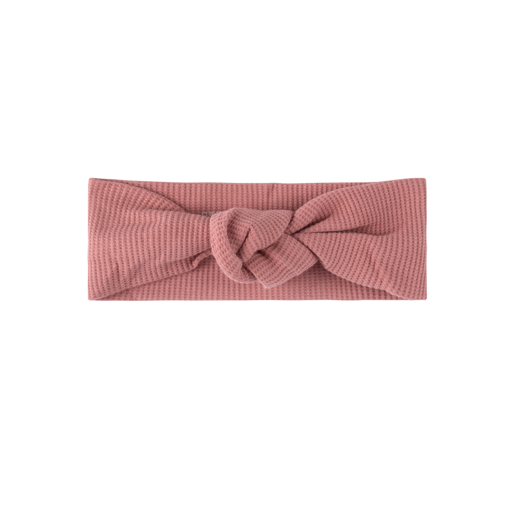 Cranberry waffle knot headband