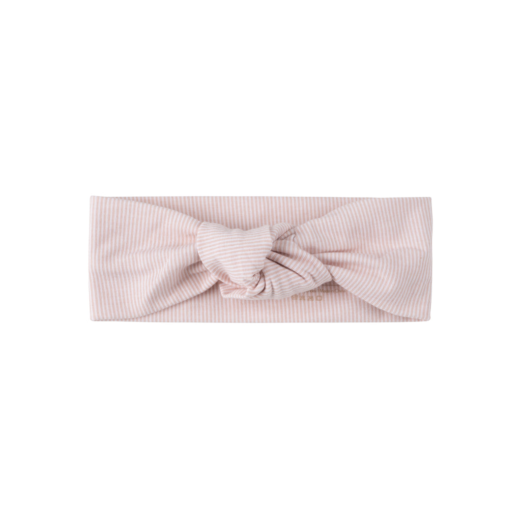 Pink striped knot headband