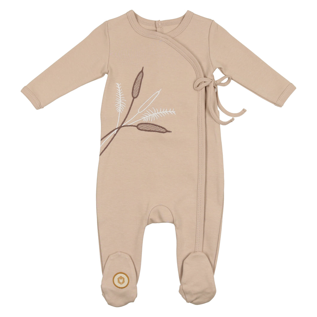 Taupe lil' sprout footie