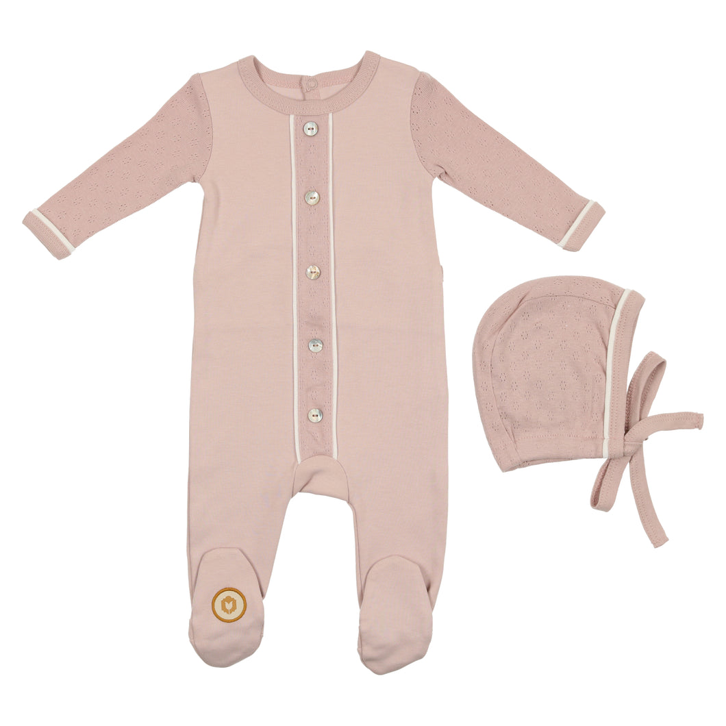 Linear pointelle gift set - Rose smoke