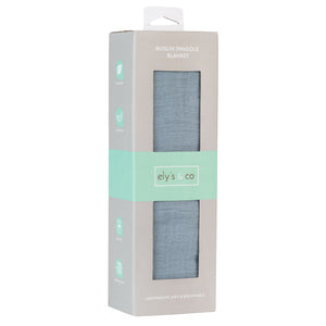 Single Pack Muslin Swaddle - ocean blue