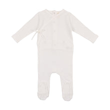 Load image into Gallery viewer, Winter white pointelle wrapover layette set

