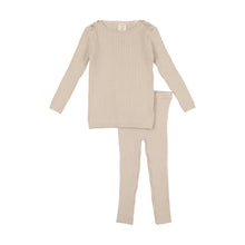Load image into Gallery viewer, Oat rib knit long set

