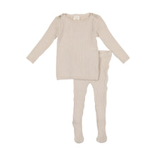 Load image into Gallery viewer, Oat rib knit long set
