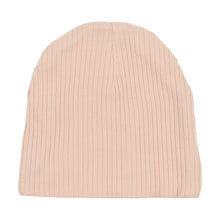 Load image into Gallery viewer, Peach side snap rib footie and beanie
