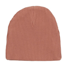 Load image into Gallery viewer, Terracotta side snap rib footie and beanie

