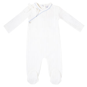 Blue quilted bebe romper