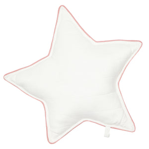 Pink detail stitch star pillow