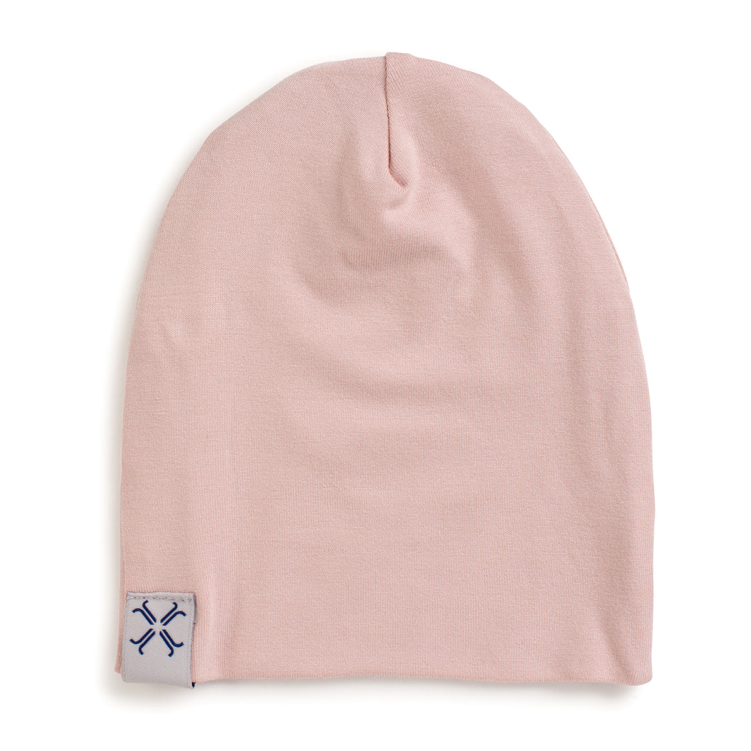 Blush cotton beanie
