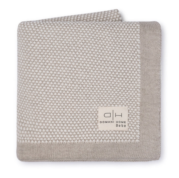 Domani stipple light beige/natural baby blanket