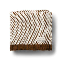 Load image into Gallery viewer, Honeycomb brown baby blanket
