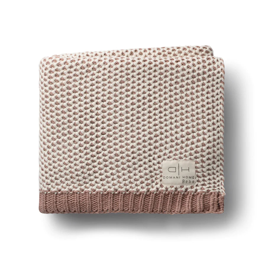 Honeycomb blush baby blanket