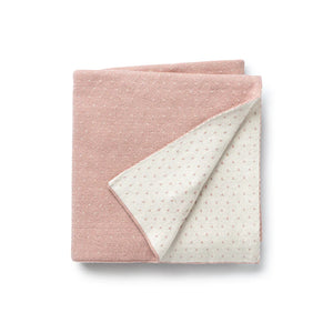 Pink dotty baby blanket