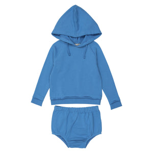 French terry short set - blue