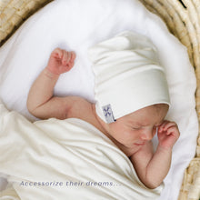 Load image into Gallery viewer, Natural White cotton beanie
