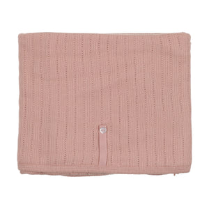 Nude pink pointelle button layette set