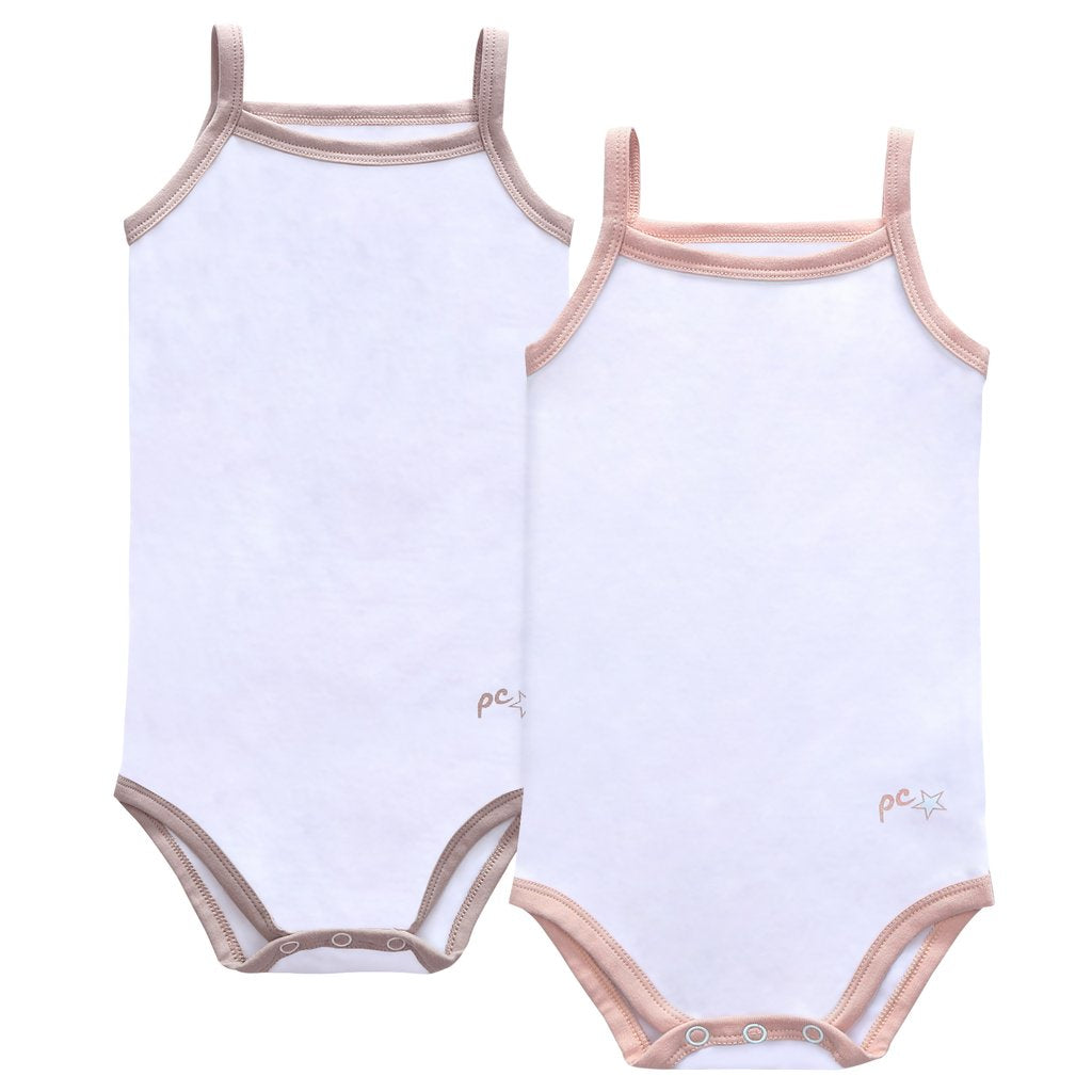 2 pack pink and lavender strap undershirts