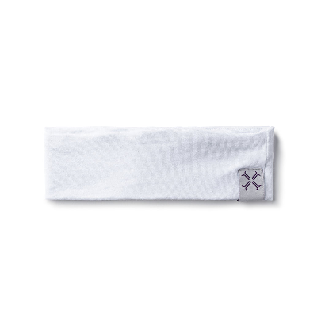 White flat headband